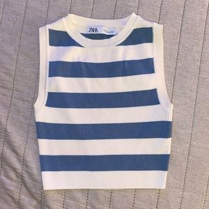 zara striped tank xs
